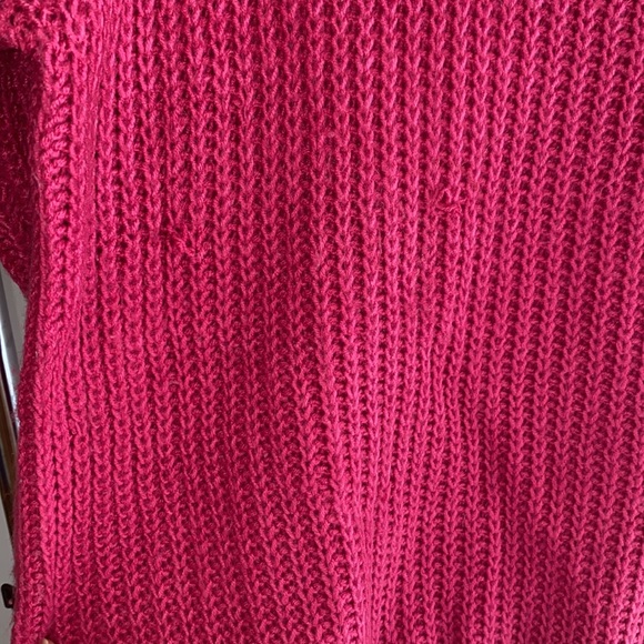 Distressed Fuchsia Knitted Sweater - Picture 3 of 4